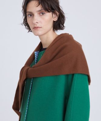 新品マッキントッシュカシミヤトライアングルケープストール濃灰