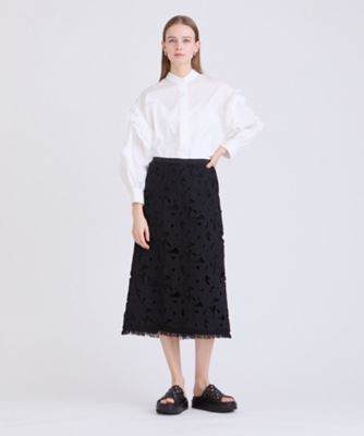 美品 ハウスオブロータス 2024 コットンブロードフリルスリーブシャツ 水色 美品 ハウスオブロータス 2024 コットンブロードフリルスリーブ