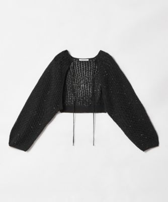 【新品未使用】完売品　24SS　ハウスオブロータス　スパンコールボレロ　ブラック 新品未使用】完売品 24SS ハウスオブロータス スパンコール