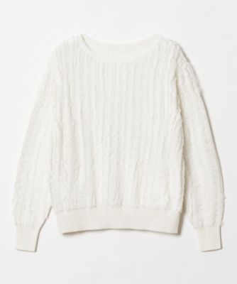 ハウスオブロータス HOUSE OF LOTUS 24SS フリンジプルオーバー ニット セーター M 白 ホワイト /SS ■OS ■SH レディース ハウスオブロータス HOUSE OF LOTUS 24SS フリンジプルオーバー