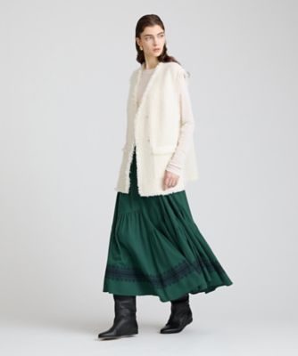 ブラッシュドコットンクロスステッチスカート（30242011060