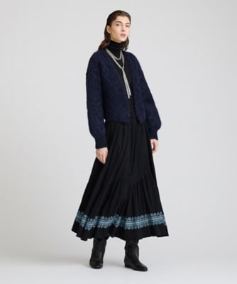 ブラッシュドコットンクロスステッチスカート（30242011060