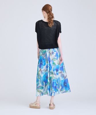 【超美品】定価¥30,800フラワープリント フルーツ柄パンツ春夏 BEARDSLEY（ビアズリー）の「フラワープリント フルーツ柄パンツ