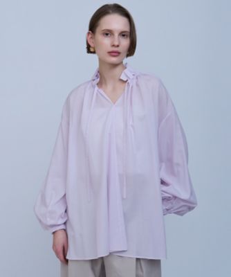 ＜HOUSE OF LOTUS (Women)＞ドレープローンストライプギャザーブラウス（３０２４２０１３１１０）