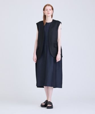 リネンレーヨンコクーンワンピース（３０２４２０１４０１０）