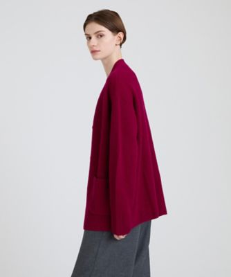 HOUSE OF LOTUSウール両畦ビジューボタンカーディガンジャケット羽織青 セール】 ウール両畦ビジューボタンカーディガン （カーディガン