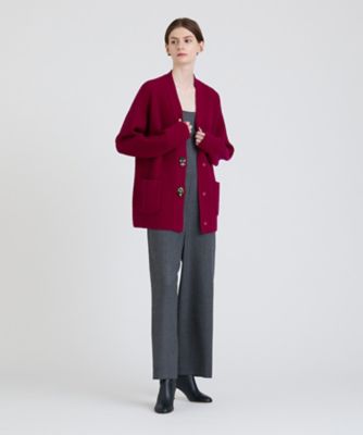 ウール両畦ビジューボタンカーディガン（30242016200