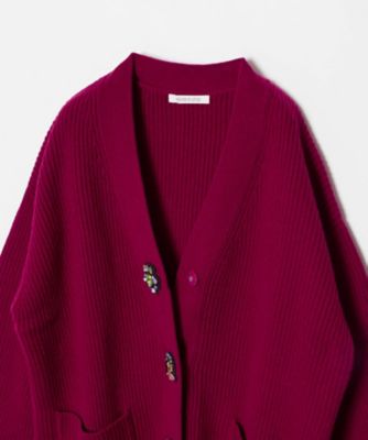 ウール両畦ビジューボタンカーディガン（30242016200