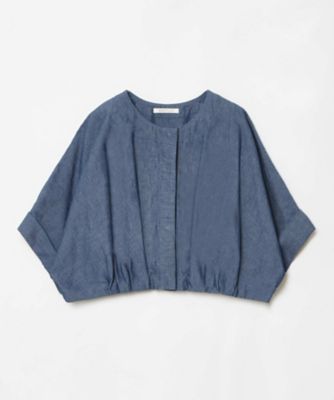 コットンリネンブレンドクロップドジャケット（３０２５１０１０２６０）