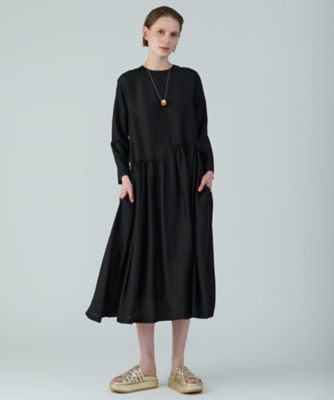 シルクハブタエアシンメトリーワンピース