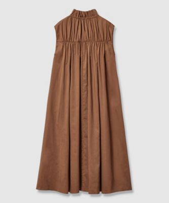 ドレープローンギャザーノースリーブワンピース