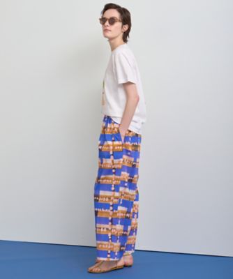 ヘンリックヴィブスコブ/袴チェックパンツ/ナンバリング ジャガード柄