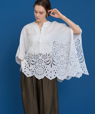 ＜HOUSE OF LOTUS (Women)＞シフリー刺繍ポンチョブラウス（３０２５２０１３０１０）