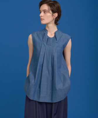 ＜HOUSE OF LOTUS (Women)＞シャンブレーデニムラッフルブラウス（３０２５２０１３０５０）