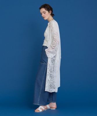 【TADASHI SHOJI】関税込★パフ刺繍ロングガウン シフリー刺繍ロングガウン（30252013120） | HOUSE
