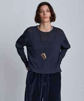 HOUSE OF LOTUS (Women)/ハウス オブ ロータス シアーニットプルオーバー(30252016120) 65ネイビー トップス【三越伊勢丹/公式】