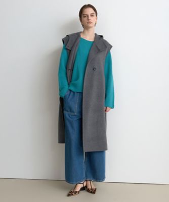 HOUSE OF LOTUS (Women)/ハウス オブ ロータス ウールリバーフードロングジレ(30252017030) 94チャコールグレー コート・ジャケット【三越伊勢丹/公式】