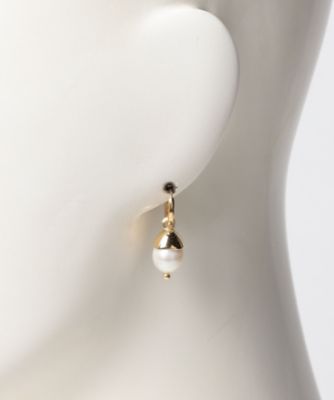 【ＢＯＮＶＯ／ボンボ】淡水パールフープピアス（３１２２２６５３２７０）