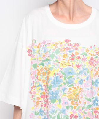 【ＭＩＩ　ＣＯＬＬＥＣＴＩＯＮ／ミーコレクション】フラワープリントＴシャツ（３１２３１６１３０７０）