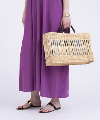【Ｆａｔｉｍａ　Ｍｏｒｏｃｃｏ／ファティマモロッコ】ストローケージスクエアバスケット（３１２３１６５００１０）