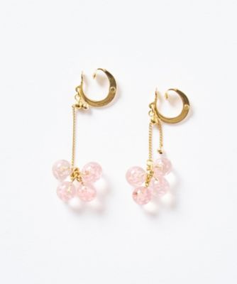 【ａｌｐａｃａ　ｔｏ　ｈａｎａ／アルパカトハナ】ｓａｋｕｒａ　ｂｅｒｒｙ　ｐｏｍ　ｐｏｍｓ　カフイヤリング（３１２３１６５３２３０）