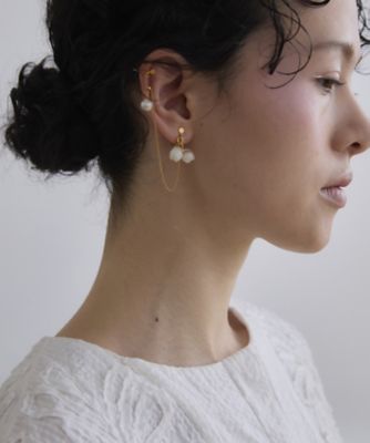 ＜HOUSE OF LOTUS (Women)＞【ａｌｐａｃａ　ｔｏ　ｈａｎａ／アルパカトハナ】ＰＥＡＲＬ　ｓｕｚｕｒａｎ　チェーンイヤカフ（３１２５１６５３２３０）