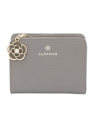 faery.2125 美新品未使用品 CLATHAS グレージュ クレイサス CLATHAS ペーシュ 二つ折り財布