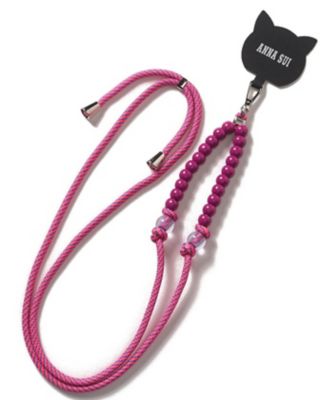 ANNA SUI (Women)/アナ スイ AS ストラップ ブラック(316730) フューシャピンク 携帯電話・スマートフォン用ケース【三越伊勢丹/公式】