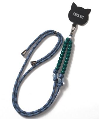 ANNA SUI (Women)/アナ スイ AS ストラップ ブラック(316730) ターコイズ 携帯電話・スマートフォン用ケース【三越伊勢丹/公式】