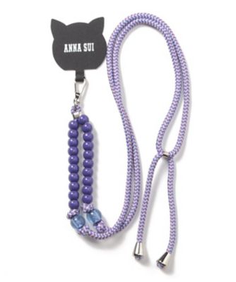 ANNA SUI (Women)/アナ スイ AS ストラップ ブラック(316730) パープル 携帯電話・スマートフォン用ケース【三越伊勢丹/公式】