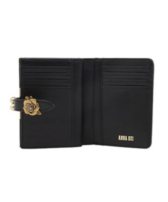 未使用 ANNA SUI アナスイ ブルボン 口金二つ折り財布 財布 ブラック アナスイ ANNA SUI ブルボン 口金二つ折り財布（317831