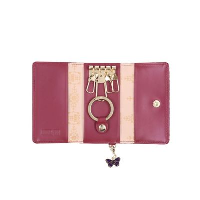 新品 アナスイANNA SUI ローズハート キーケース ワイン エナメル未使用 ANNA SUI アナスイ レディース キーケース キーリング ブランド