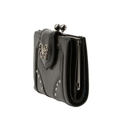 ANNA SUI ⭐︎黒 レザー 二つ折り財布 アナスイ ANNA SUI ナーシャ 口金二つ折り財布（318382