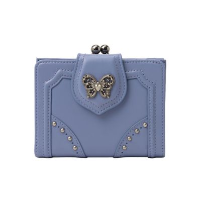 ANNA SUI 二つ折り財布 青 アナスイ ANNA SUI ナーシャ 口金二つ折り財布（318382