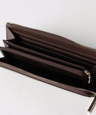リュクサンブール Lファスナー長財布 濃茶（480112） | LANVIN 
