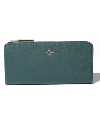 LANVIN en Bleu (Bag & SLG)/ランバンオンブルー リュクサンブール 長札Lファスナー ラベンダー2(480112) デープグリーン 財布・マネークリップ【三越伊勢丹/公式】
