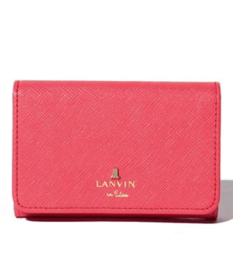 ＜LANVIN en Bleu (Bag&SLG)＞リュクサンブール　名刺入れ　ワイン４（４８０１１４）