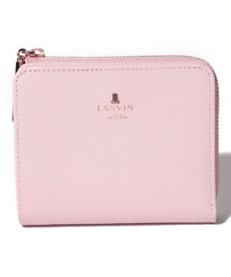 ＜LANVIN en Bleu (Bag&SLG)＞リュクサンブール　２つ折り財布　Ｌファスナー　ワイン４（４８０４５３）