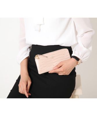 ＜LANVIN en Bleu (Bag&SLG)＞ランバン　オン　ブルー　ＬＡＮＶＩＮ　ｅｎ　Ｂｌｅｕ　マゼンダ　Ｌファスナー長財布（４８１６８５）