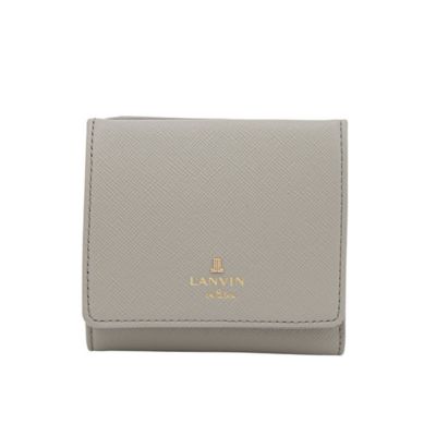 ＜LANVIN en Bleu (Bag&SLG)＞ランバン　オン　ブルー　ＬＡＮＶＩＮ　ｅｎ　Ｂｌｅｕ　リュクサンブールカラー　内ＢＯＸ二つ折り財布（４８２０３８）