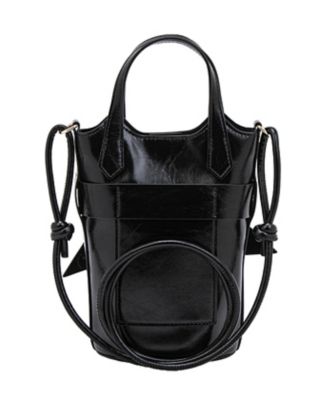 LANVIN 黒 レザー ショルダーバッグ ランバン オン ブルー LANVIN en Bleu リュバン