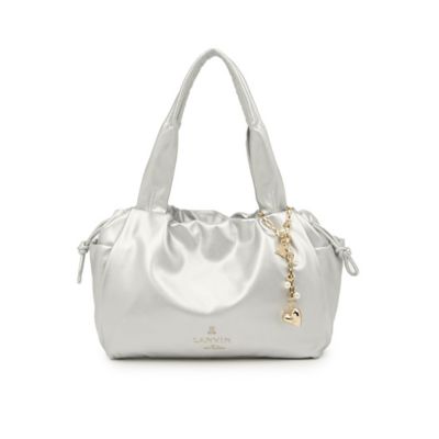 LANVIN en Bleu (Bag & SLG)/ランバンオンブルー ランバン オン ブルー LANVIN en Bleu スフレ ハンドバッグ(484660) シルバー 【三越伊勢丹/公式】