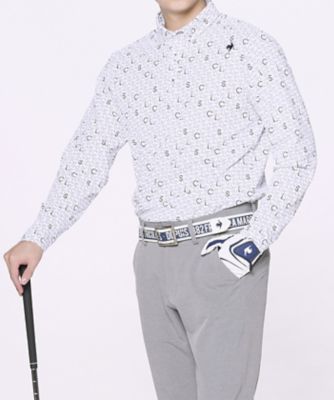 ＜le coq sportif GOLF COLLECTION＞【ストレッチフォーサー】モノグラム小柄長袖シャツ（ＬＧ４ＦＬＳ０１Ｍ）