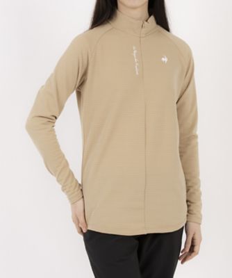 ストレッチフォーサー】長袖裏グリッドモックネックシャツ