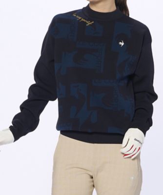 モックネックジャカードオーバーシャツセーター（LG4FST00L