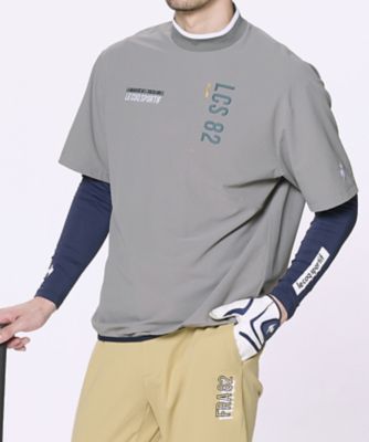＜le coq sportif GOLF COLLECTION＞【ストレッチフォーサー】インナー付き半袖プルオーバー　【返品不可商品】（ＬＧ４ＦＴＺ００Ｍ）