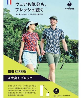 LE COQ SPORTIF メンズゴルフターコイズ ハーフジップシャツM ルコックスポルティフ ゴルフ le coq sportif golf メンズ ゴルフ 半袖