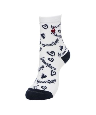 ＜le coq sportif GOLF COLLECTION＞ルコックスポルティフ　ゴルフ　ｌｅ　ｃｏｑ　ｓｐｏｒｔｉｆ　ｇｏｌｆ　手書きロゴ柄　ショート丈ソックス【返品不可商品】（ＬＧ５ＦＳＯ０２Ｌ）
