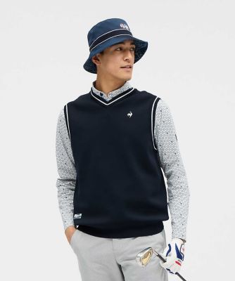 美品 ルイカステル ゴルフ ニットベスト M ブラック ライン ダックス刺繍 ニットベスト（LG5FVE80M） | le coq sportif GOLF