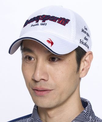 ＜le coq sportif GOLF COLLECTION＞ルコックスポルティフ　ゴルフ　ｌｅ　ｃｏｑ　ｓｐｏｒｔｉｆ　ｇｏｌｆ　ダブルラッセル　クーリングキャップ（ＬＧ５ＳＣＰ１５Ｍ）